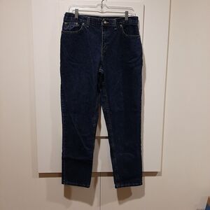 Women's Vintage Faded Glory Dark Blue Denim Jeans Classic Fit 12P